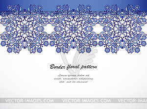 Arabesque vintage seamless border floral - vector image