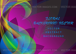 Abstract colorful elegant waves floral pattern - vector image