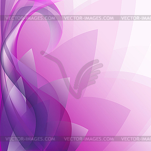 Abstract colorful elegant waves floral pattern - vector clip art