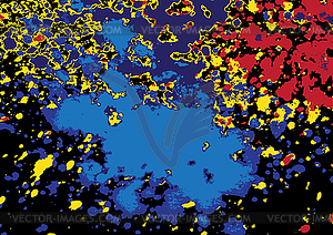 Artistic colorful acrylic paint splatter, blob on - vector clip art