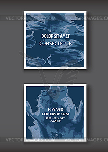 Blue Watercolor explosion shape artistic covers - vector clip art