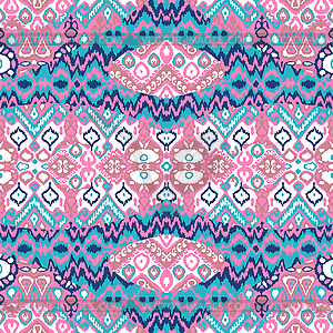 Ethnic bohemian arabesque pattern. Zigzag - vector image