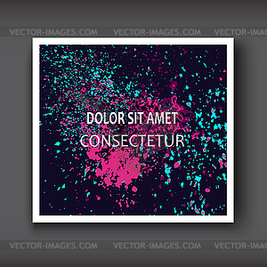 Neon Watercolor explosion shape artistic covers - vector image