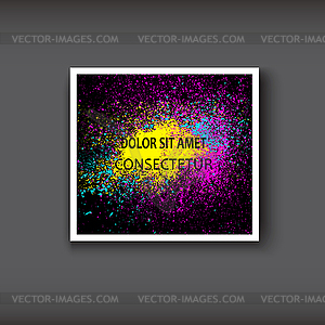 Neon Watercolor explosion shape artistic covers - vector clip art