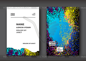 Neon Watercolor explosion shape artistic covers - vector clipart