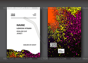 Neon Watercolor explosion shape artistic covers - vector clipart