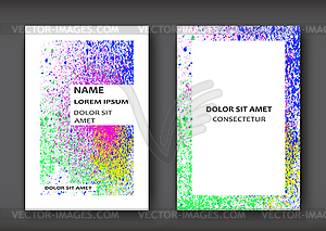 Neon Watercolor explosion shape artistic covers - vector clip art