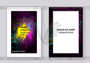 Neon colorful explosion paint splatter artistic - vector clipart