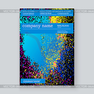 Neon colorful explosion paint splatter artistic - vector image