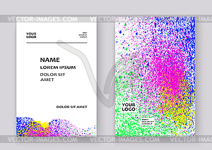 Neon colorful explosion paint splatter artistic - vector image