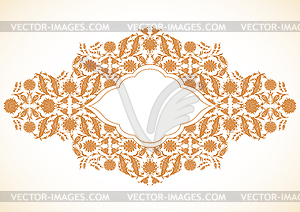 Arabesque vintage gold decor ornate pattern for - vector image