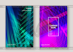 Modern technology striped abstract covers design - vector EPS clipart