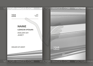 Modern technology striped abstract covers design. - vector clipart