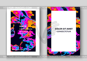 Neon marble texture explosion paint splatter - vector clip art