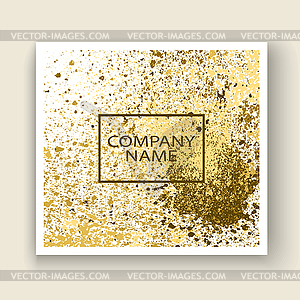 Neon gold explosion paint splatter artistic cover - vector clipart