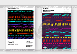 Abstract pattern with color strokes artistic cover - color vector clipart