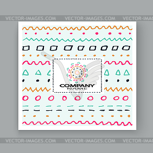 Abstract pattern with color strokes artistic cover - vector clipart