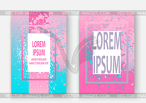 Pastel pink cyan explosion paint splatter artistic - vector clip art