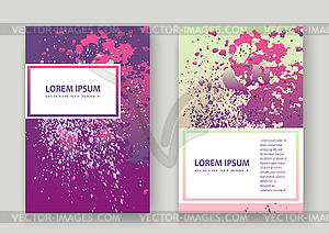 Neon explosion paint splatter artistic cover design - vector clipart