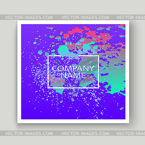 Neon explosion paint holographic splatter artistic - vector clipart