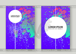 Neon explosion paint holographic splatter artistic - vector clipart / vector image