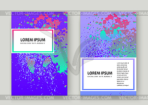 Neon explosion paint holographic splatter artistic - vector clipart