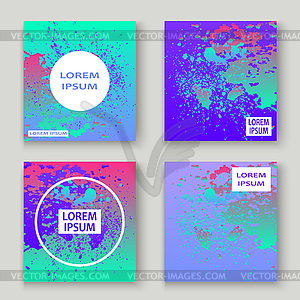 Neon explosion paint holographic splatter artistic - vector image