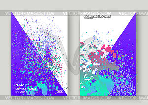 Neon explosion paint holographic splatter artistic - vector clipart