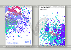 Неоновая взрывная краска голографический брызги художественный - векторное изображение