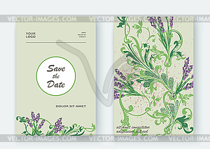 Lavender floral pattern cover design. creative - vector clipart / vector image