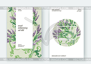 Lavender floral pattern cover design. creative - vector image