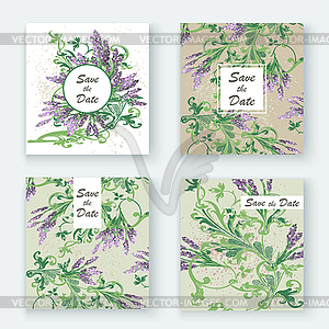 Lavender floral pattern cover design. creative - vector image