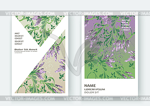 Lavender floral pattern cover design. creative - vector image