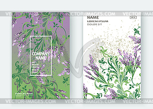 Lavender floral pattern cover design. creative - vector clipart