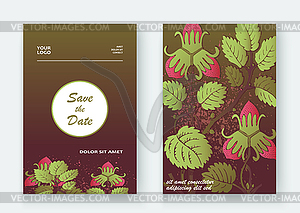 Strawberry pattern design templates product. red - vector clipart