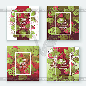 Strawberry pattern design templates product. red - vector clip art