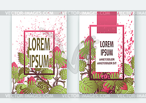 Strawberry pattern design templates product. red - vector clipart