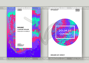 Neon gemstone artistic cover design. Fluid - vector clipart / vector image