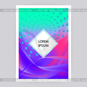 Fluid liquid shapes composition. Wavy geometric - vector image