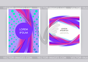 Fluid liquid shapes composition. Wavy geometric - vector image