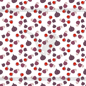 Seamless pattern of figs, design colorful abstract - vector clipart