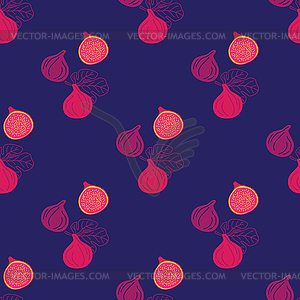 Seamless pattern of figs, design colorful abstract - vector clip art