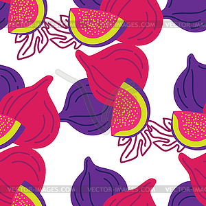 Seamless pattern of figs, design colorful abstract - vector image