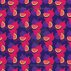 Seamless pattern of figs, design colorful abstract - vector image