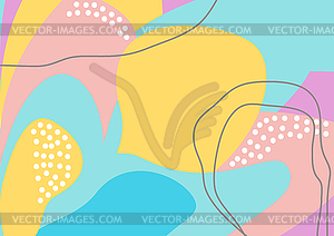 Fun colorful shapes, doodle objects and lines, - vector clip art