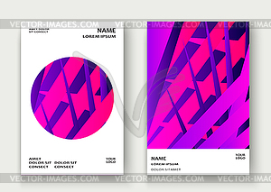 Minimal cover set design . Neon halftone pink - vector clipart