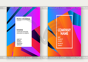 Minimal cover set design . Neon blurred orang - vector EPS clipart