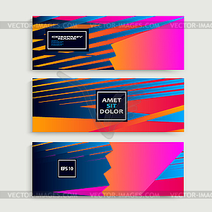 Minimal cover set design . Neon blurred pink - vector clip art