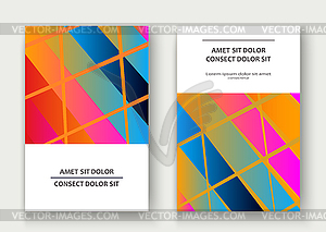 Minimal cover set design . Neon blurred yello - vector clipart