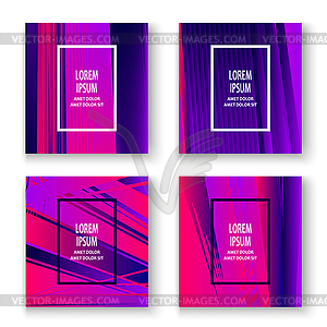 Artistic cover set design . Neon blurred pink - royalty-free vector image